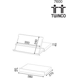 Twinco koncepthållare 7600, silver