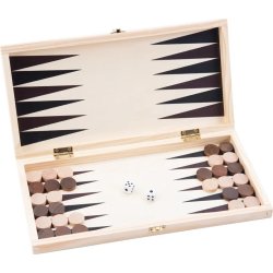 Brädspel Schack/Backgammon 29x29 cm, Fällbart