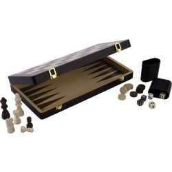 Brädspel Schack/Backgammon 30x30 cm, Hopfällbart