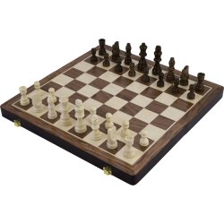 Brädspel Schack/Backgammon 38,5x38,5cm/Hopfällbart