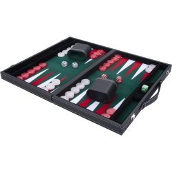 Brädspel Backgammon Set 38x23 cm, Hopfällbart