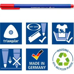 Staedtler Triplus Tuschpennor | 20 färger