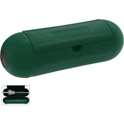 Kabelbox med gummitätning, grön, 21x7 cm