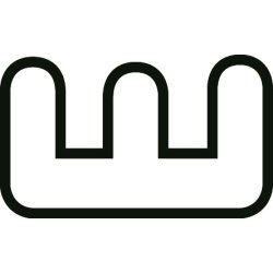 Självhäftande tätningslist, E-form, Vit, 24 m