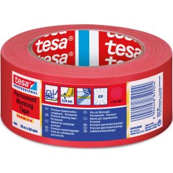 tesa golvmarkeringstejp, 50 mm x 33 m, röd