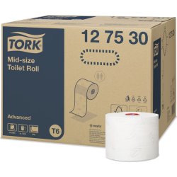 Tork T6 Advanced toalettpapper, 2-lager, 27 rullar