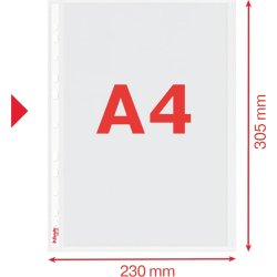 Esselte Premium plastficka, A4, vänster sida, 0,09