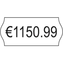 Vita prisetiketter för 1-rads prismärkare