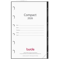 Burde 2026 Kalender, Compact grundsats