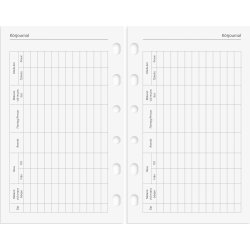 Burde 2026 Systemkalender Compact, skinn, svart