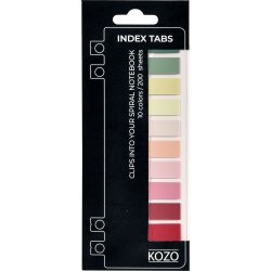 Kozo Indexflikar | 200 st. | 10 färger Blush