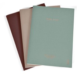 Kozo Premium Skrivblock | A5 | Linjerat | 3-pack