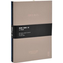 Kozo Premium Skrivblock | A5 | Linjerat | 3-pack