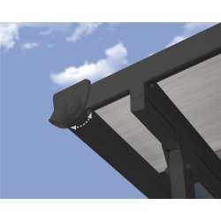 Palram Canopia Feria skärmtak, 9 m2, grå