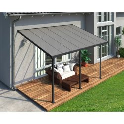 Palram Canopia Feria skärmtak, 12,5 m2, grå