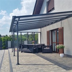 Palram Canopia Feria skärmtak, 16,1 m2, grå