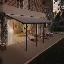 Palram Canopia Feria skärmtak, 25 m2, grå