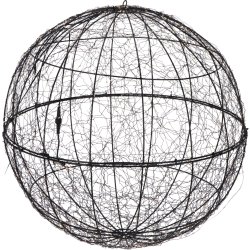 Kula i metall med 960 mikro LED, 58 cm, svart