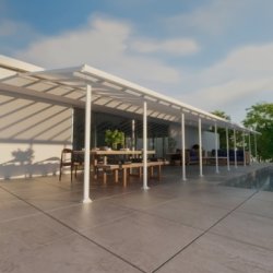 Palram Canopia Feria skärmtak, 4x14,5m, vit