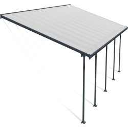 Palram Canopia Feria skärmtak, 4x7,8m, grå