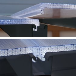 Palram Canopia Feria skärmtak, 4x14,5m, grå