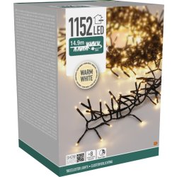 Cluster Ljusslinga m/1152 LED, 14,9 meter, varmvit