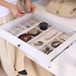 Elfa Decor platt beslag, borstat silver