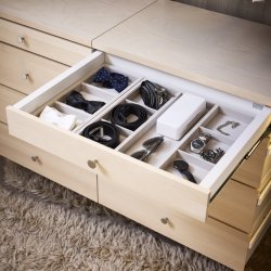 Elfa Decor stor lådinsats, 7 sektioner, grå