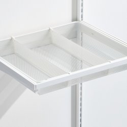 Elfa Decor låg avdelare nätkorg, D40, vit, 2 st