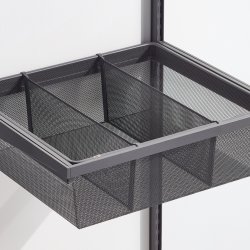 Elfa Decor hög avdelare nätkorg, D40, grå, 2 st.