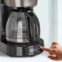 Black+decker Kaffebryggare LCD 12 koppar, svart