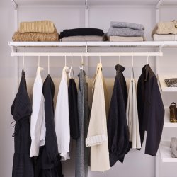 Elfa Decor hängstång, B123.2, matt vit