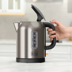 Black+decker vattenkokare 1L 2200W, borstat stål