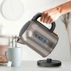 Black+decker vattenkokare 1L 2200W, borstat stål