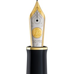 Pelikan Souverän 1000 Reservoarpenna F, svart/grön