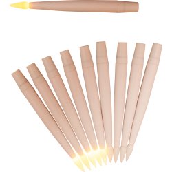 Set m/10 st LED Julgransljus, H2,8xØ1,5cm, vit