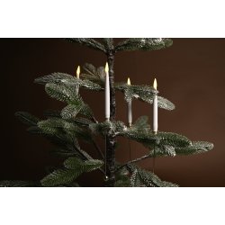 Set m/10 st LED Julgransljus, H2,8xØ1,5cm, vit