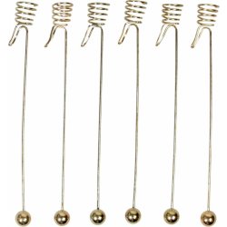 Julljushållare 6st, H 16,7xØ 1,1cm, guld