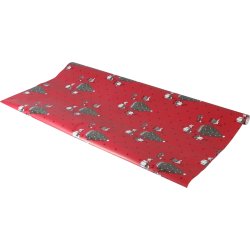 Presentpapper 10m/rul, B70cm x L10m, röd m/motiv