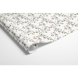 Presentpapper 10m/rll, H70cm x L10cm, vit m/motiv