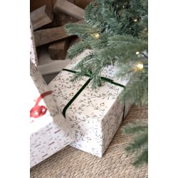 Presentpapper 10m/rll, H70cm x L10cm, vit m/motiv