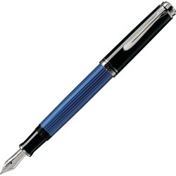 Pelikan Souverän 405 Reservoarpenna, EF, svart/blå
