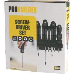 Probuilder Skruvmejselsats 18 st.