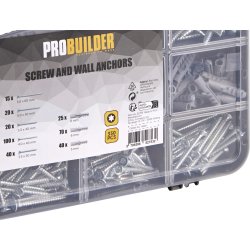 Probuilder Spånskiveskruvsats/trågpluggar/330 del