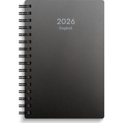 Burde 2026 Kalender, Dagbok, PP-plast, svart