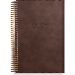Burde 2026 Kalender, Dagbok Twist, Brun