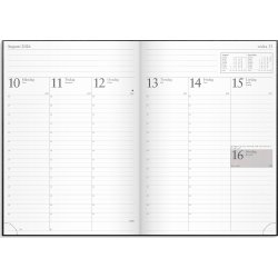 Burde 2026 Företagskalender, Konstläder, Svart