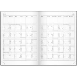 Burde 2026 Företagskalender, Konstläder, Svart