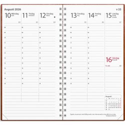 Burde 2026 Kalender, Interplano, Konstläder Cognac