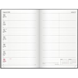 Burde 2026 Kontorskalender, Konstläder, Svart